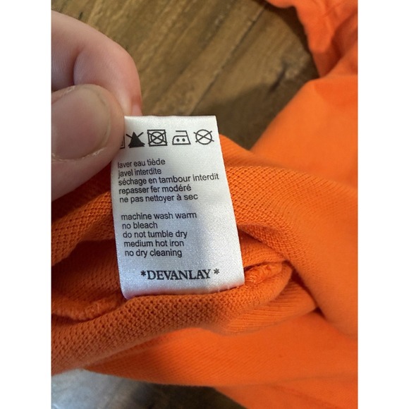 Lacoste Polo Shirt Mens Size 5 Large Orange Short Sleeve Classic Croc Cotton - Picture 7 of 9